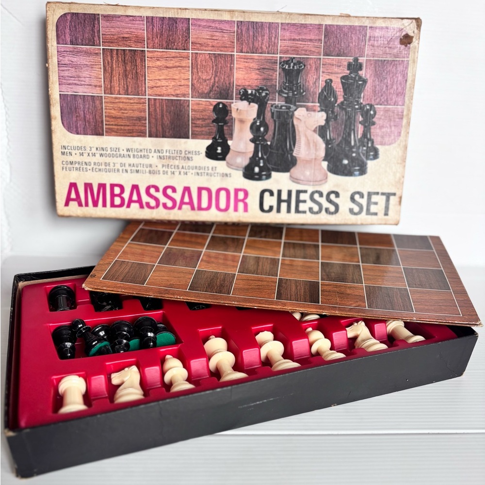 Vintage Chess Set King Size Ambassador